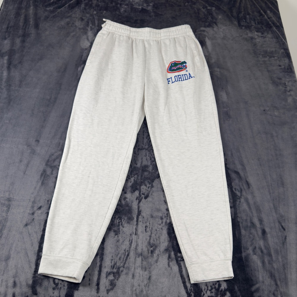 Florida Gators Embroidered Sweatpants  Mens Medium Gray  Joggers